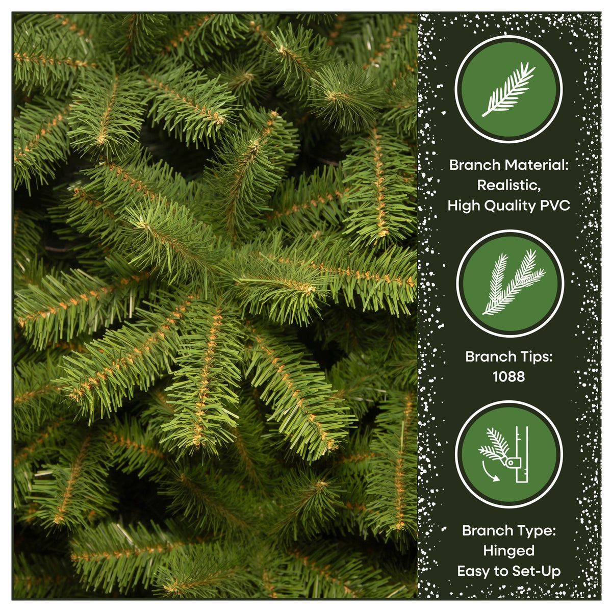 7.5 ft. North Valley Spruce Pencil Slim Hinged Tree - National Tree Company