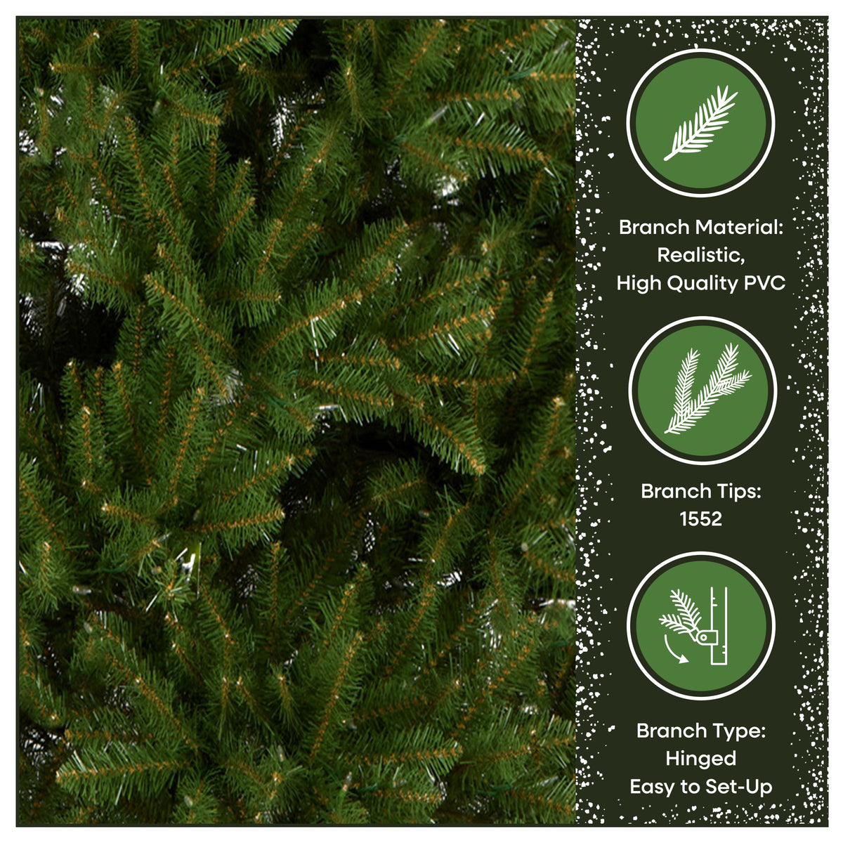 9 ft. North Valley Spruce Pencil Slim Hinged Tree - National Tree Company