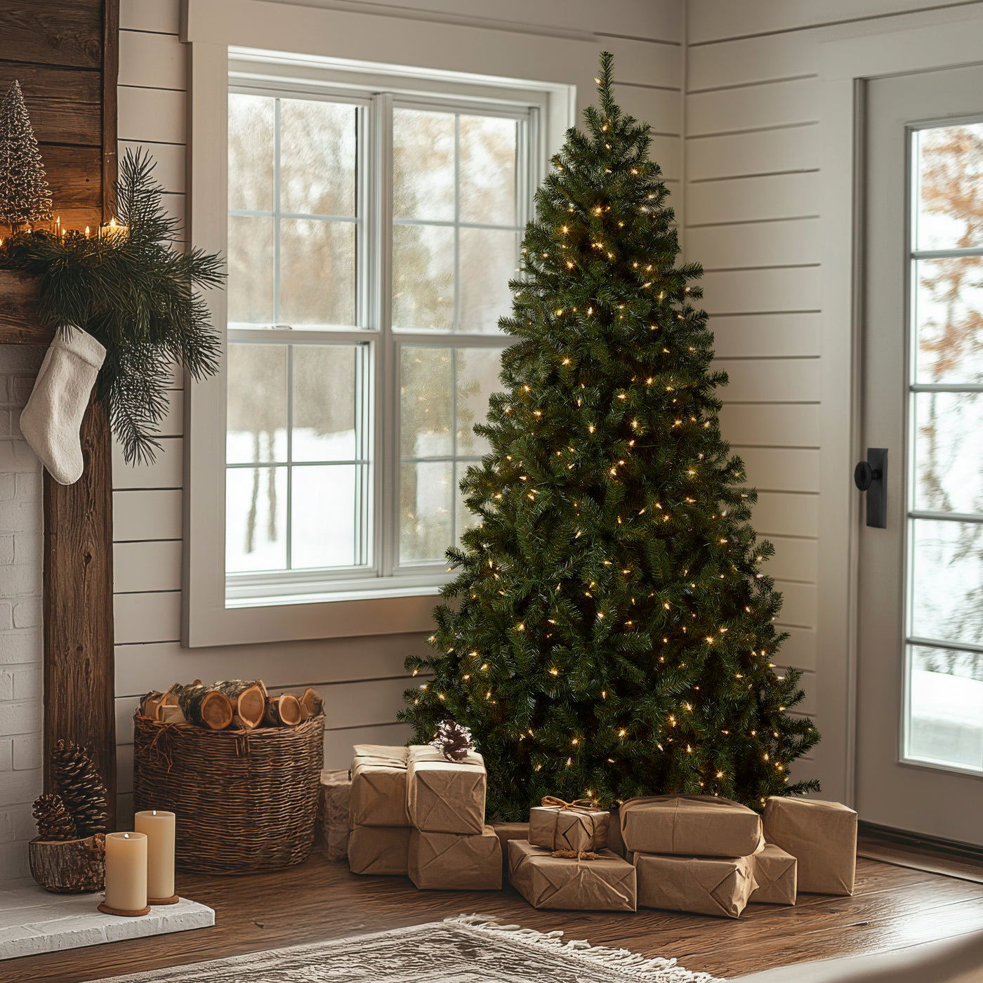 7.5 ft. Pre-Lit North Valley Spruce Tree with PowerConnect Dual Color LED Lights - National Tree Company