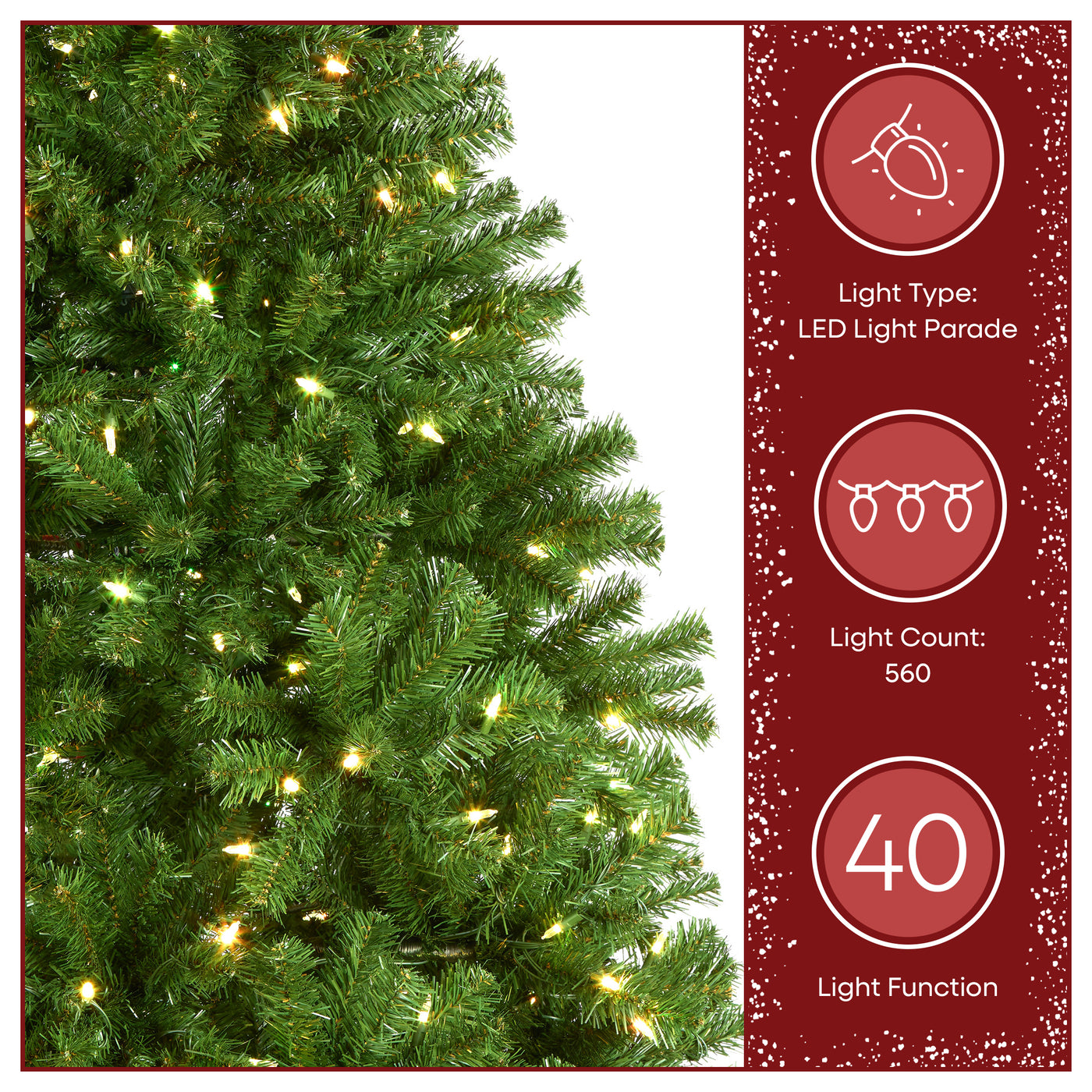 7.5 ft. Pre-Lit North Valley Spruce Tree with PowerConnect Light Parade LED Lights - National Tree Company