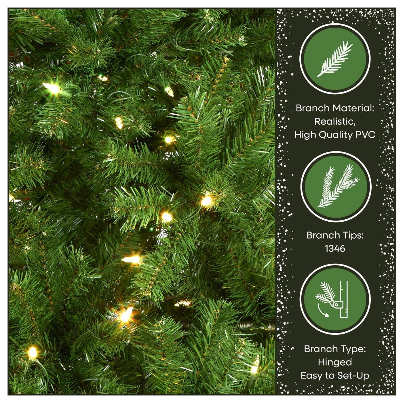 7.5 ft. Pre-Lit North Valley Spruce Tree with PowerConnect Light Parade LED Lights - National Tree Company