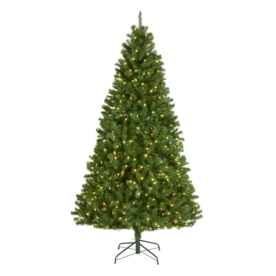 7.5 ft. Pre-Lit North Valley Spruce Tree with PowerConnect Light Parade LED Lights - National Tree Company