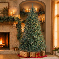 6.5 ft. Pre-Lit North Valley Spruce Blue Tree with Clear Lights - National Tree Company