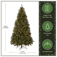 6.5 ft. Pre-Lit North Valley Spruce Blue Tree with Clear Lights - National Tree Company