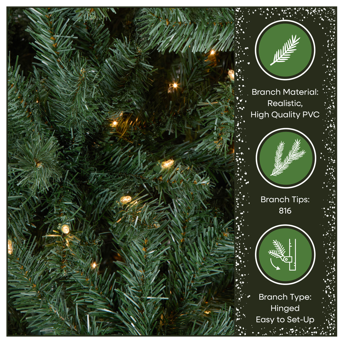 6.5 ft. Pre-Lit North Valley Spruce Blue Tree with Clear Lights - National Tree Company