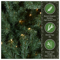 6.5 ft. Pre-Lit North Valley Spruce Blue Tree with Clear Lights - National Tree Company