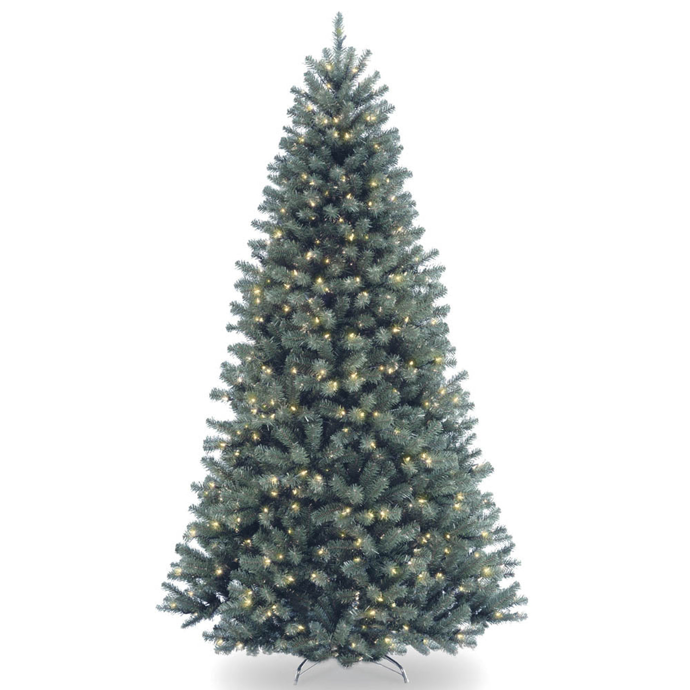 7.5 ft. Pre-Lit North Valley Spruce Blue Tree with Clear Lights - National Tree Company