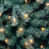 7.5 ft. Pre-Lit North Valley Spruce Blue Hinged Tree with Clear Lights - National Tree Company