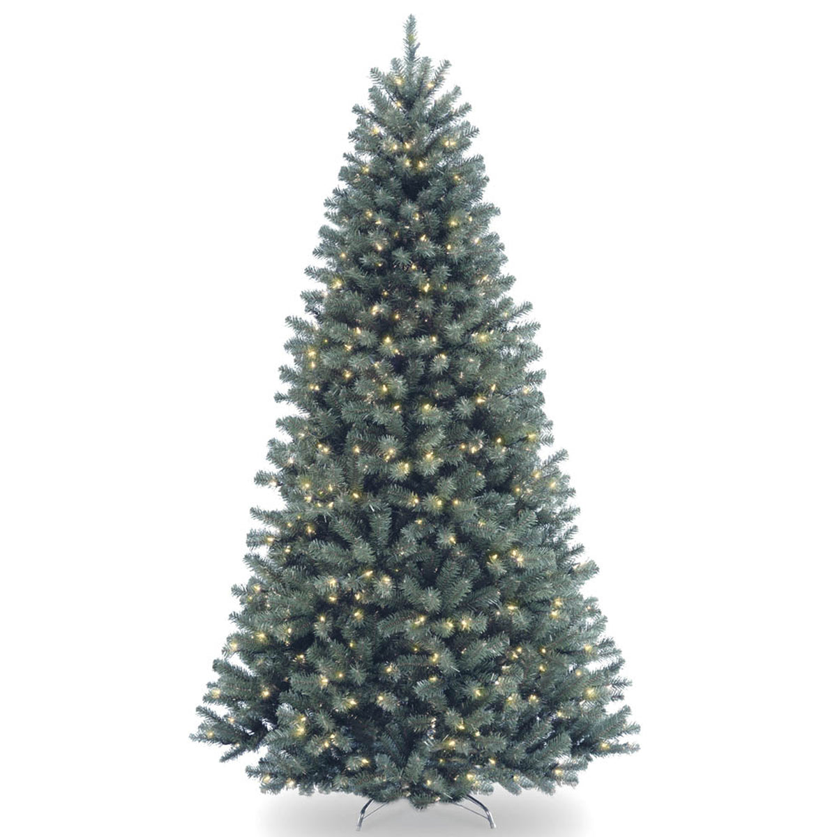 7.5 ft. Pre-Lit North Valley Spruce Blue Hinged Tree with Clear Lights - National Tree Company