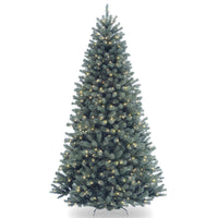 7.5 ft. Pre-Lit North Valley Spruce Blue Hinged Tree with Clear Lights - National Tree Company
