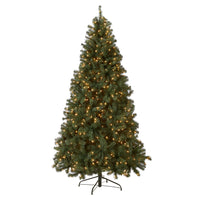 7.5 ft. Pre-Lit North Valley Spruce Blue Tree with Clear Lights - National Tree Company