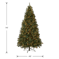 7.5 ft. Pre-Lit North Valley Spruce Blue Tree with Clear Lights - National Tree Company