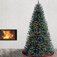 7.5 ft. Pre-Lit North Valley Spruce Blue Tree with Multicolor Lights - National Tree Company