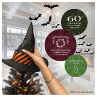 7.5 ft. Halloween Pre-Lit North Valley Spruce Full Black Hinged Tree with White Lights, Plug-In - National Tree Company