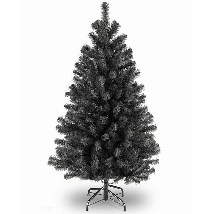 Artificial Full Christmas Tree, Black, North Valley Spruce, Includes Stand, 4.5 Feet