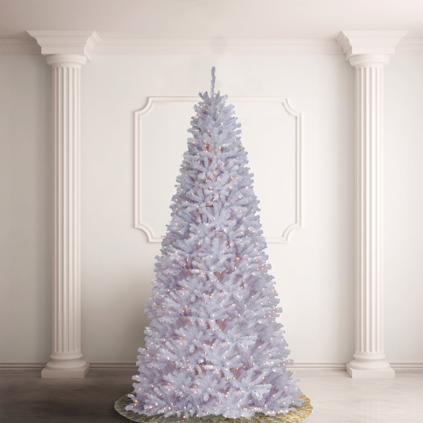 14ft. Pre-Lit North Valley White Spruce Tree with Clear Lights - National Tree Company