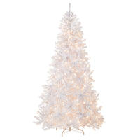 7.5 ft. Pre-Lit North Valley Spruce White Tree with Clear Lights - National Tree Company