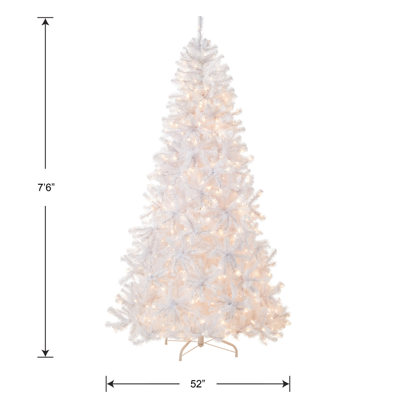 7.5 ft. Pre-Lit North Valley Spruce White Tree with Clear Lights - National Tree Company