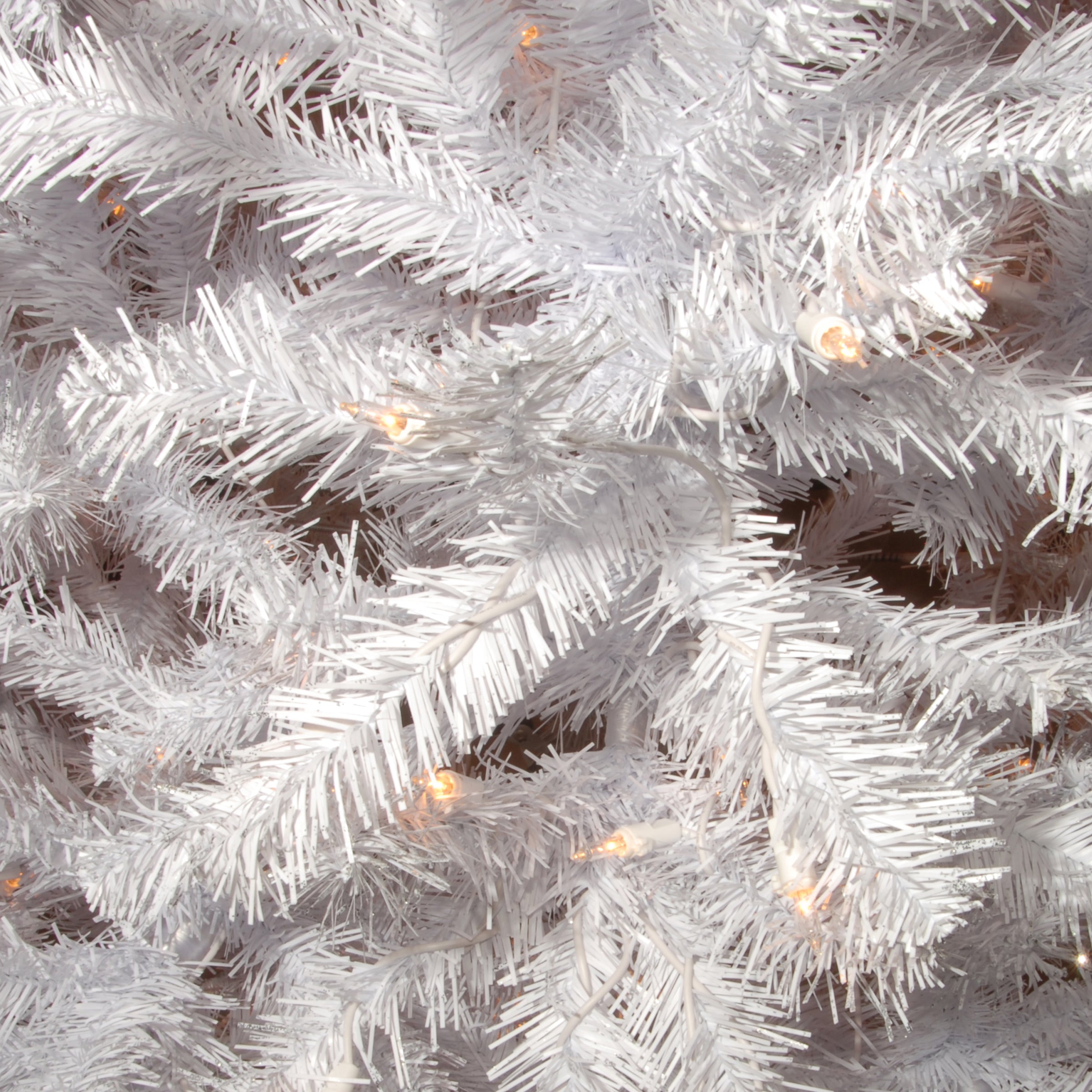 9 ft. Pre-Lit North Valley Spruce White Tree with Clear Lights