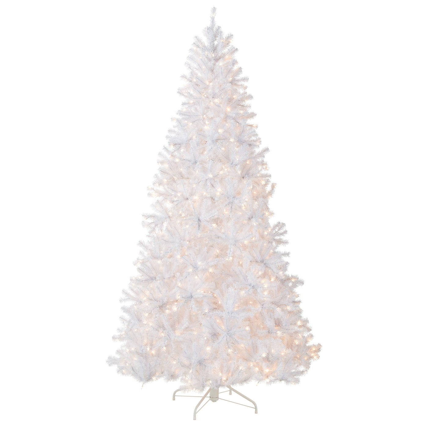 9 ft. Pre-Lit North Valley Spruce White Tree with Clear Lights - National Tree Company