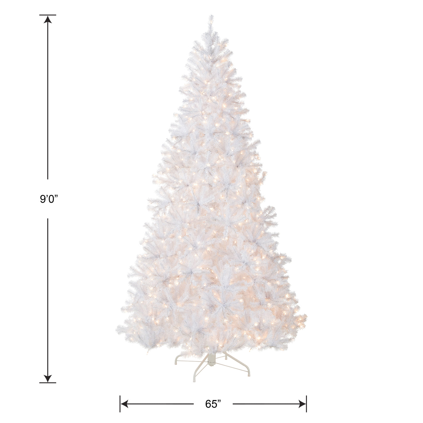 9 ft. Pre-Lit North Valley Spruce White Tree with Clear Lights - National Tree Company