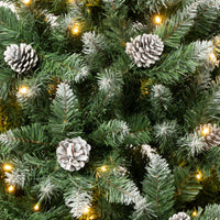 6 ft. Pre-Lit Oakley Hills Snow Tree with Warm White LED Lights, Plug-In - National Tree Company