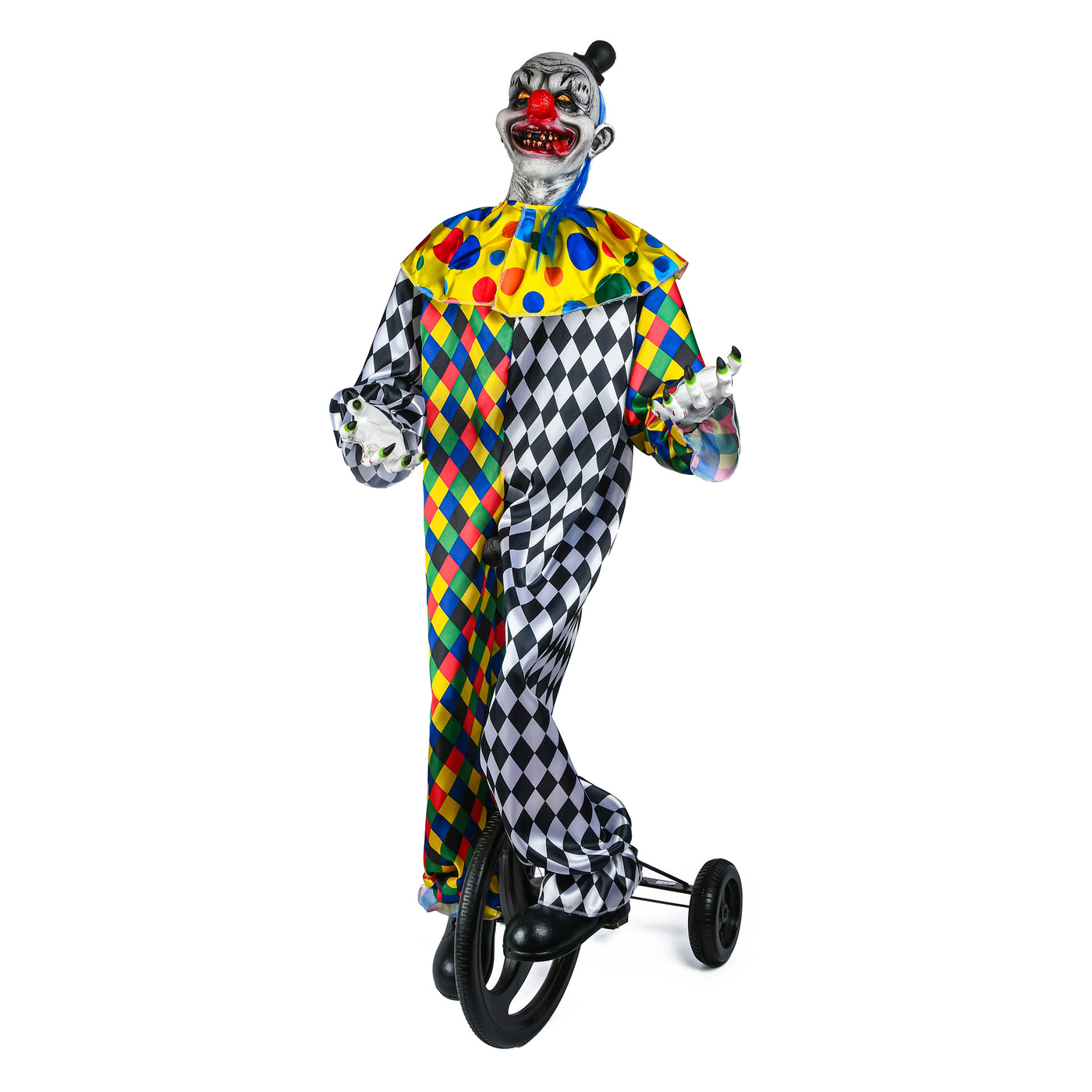 National Tree Company Pre Lit Animated Cycling Clown, Multi, Sound Activated, LED Lights, Plug In, Halloween Collection, 6 Feet - National Tree Company