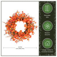22 in. Spring Wreath with Orange Lantern - National Tree Company