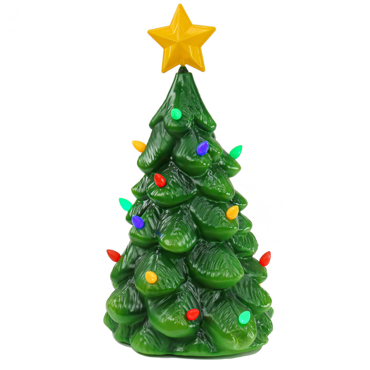 National Tree Company Classic Christmas Tree, Red, Blue and Green Lights, Plug In, Christmas Collection, 36 Inches