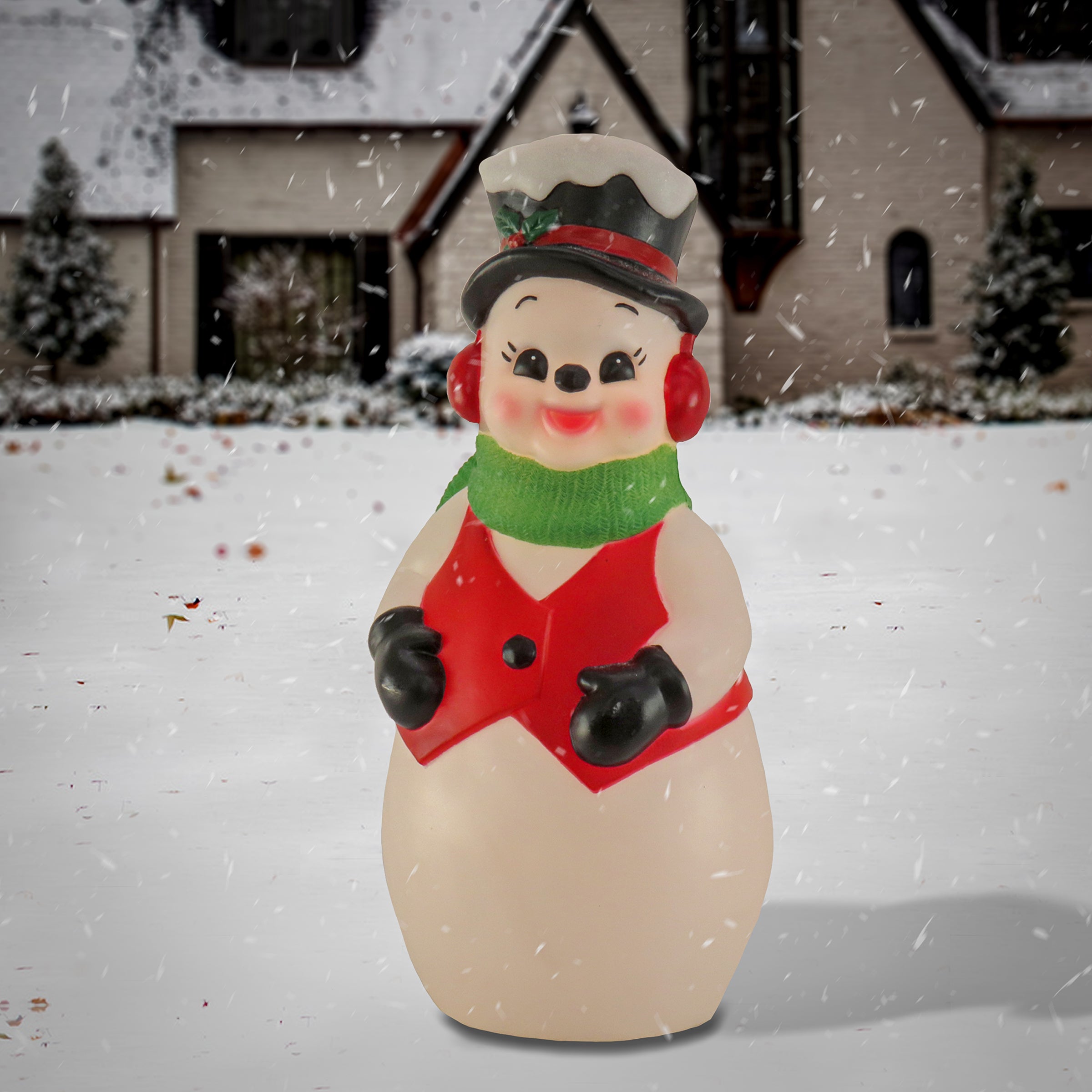 Vintage Christmas 30” Lighted Snowman Blow Mold Yard popular Decoration