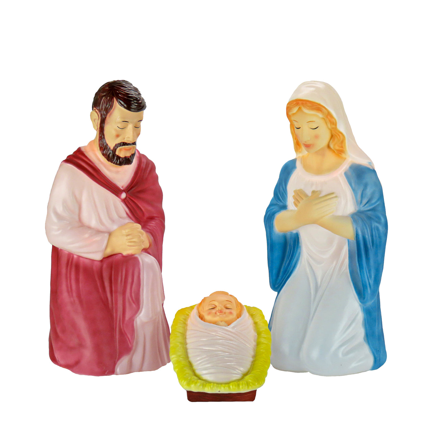 National Tree Company Mary, Joseph and Jesus Nativity Scene, Lights Inside, Plug In, Christmas Collection, 28 Inches - National Tree Company