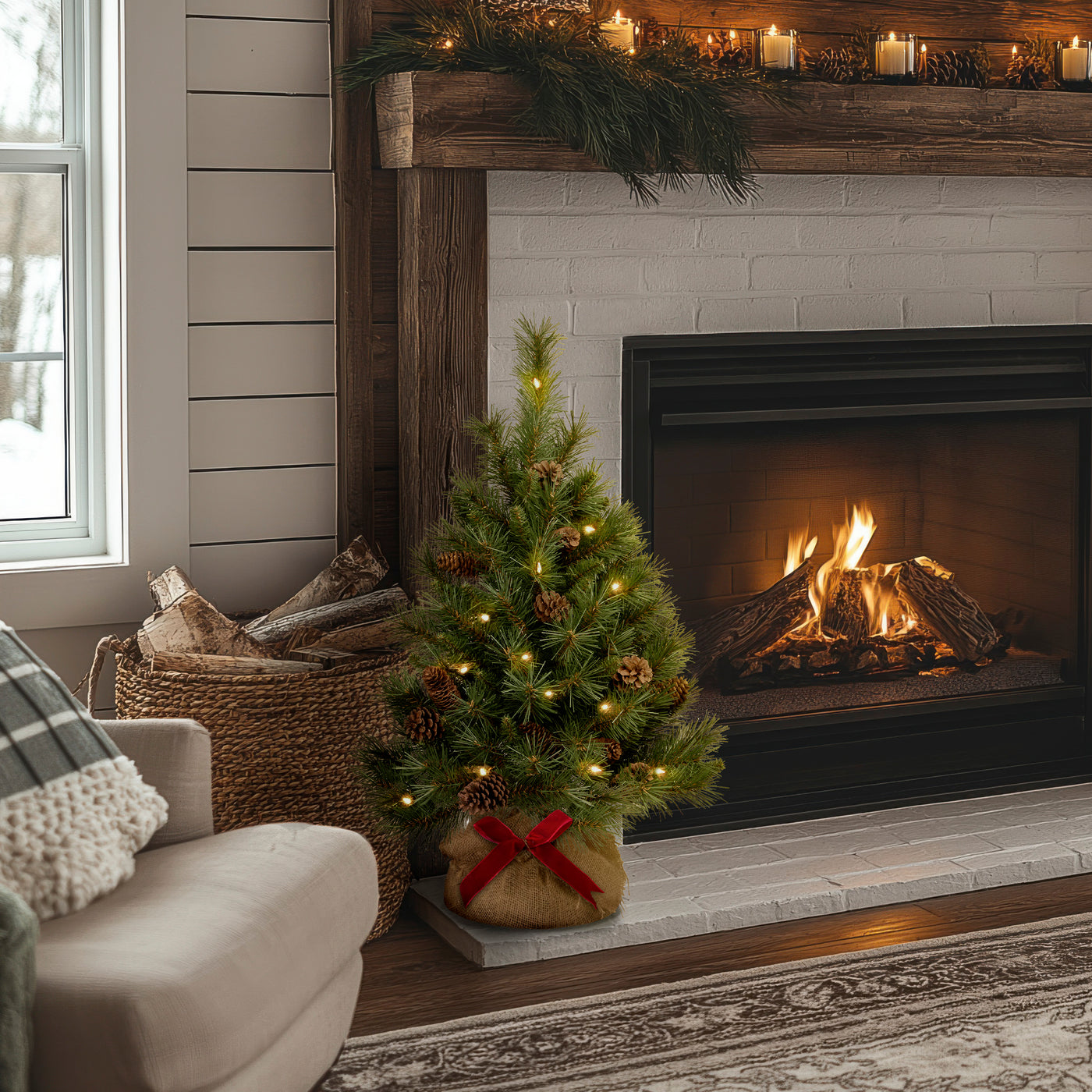 3 ft.Pre-Lit Pine Cone Tree with LED Lights · National Tree Company