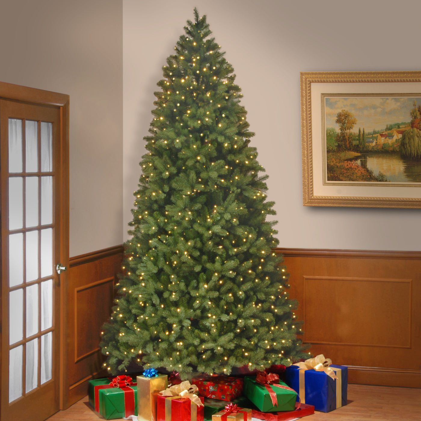 9 ft. Pre-Lit Bayberry Spruce Tree with PowerConnect Dual Color LED Lights - National Tree Company