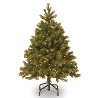 4.5 ft. Pre-Lit Downswept Douglas Fir Tree with Warm White LED Lights - National Tree Company