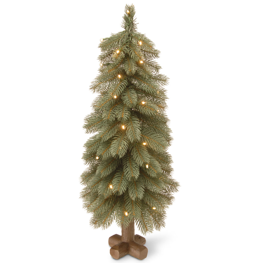 30 in. Bayberry Blue Cedar Tree with LED Lights - National Tree Company