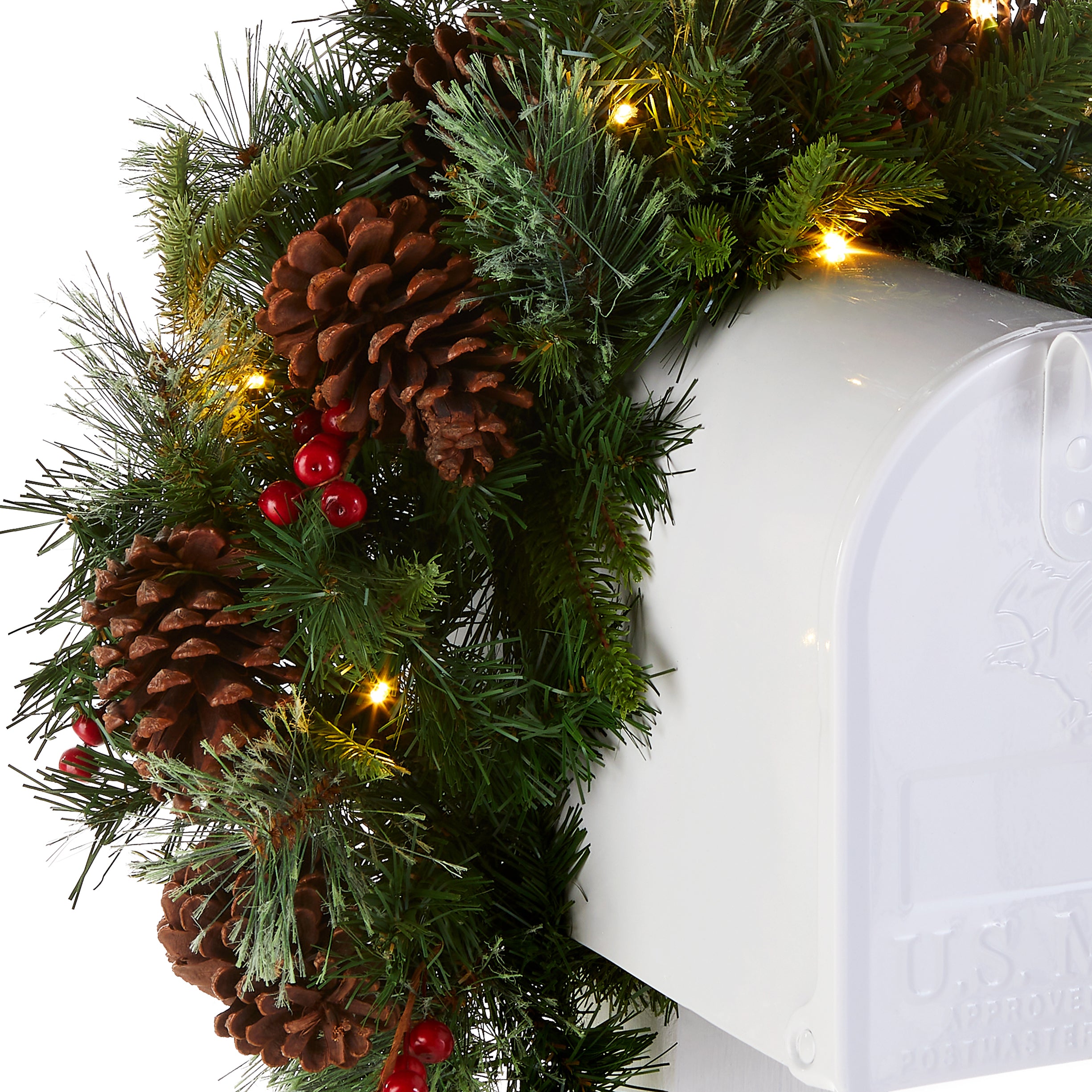 National Tree Company Colonial Fir Mailbox Swag - Thumbnail 4