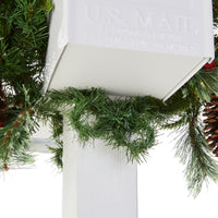 36 in. Pre-Lit Colonial Fir Mailbox Swag with LED Lights - National Tree Company