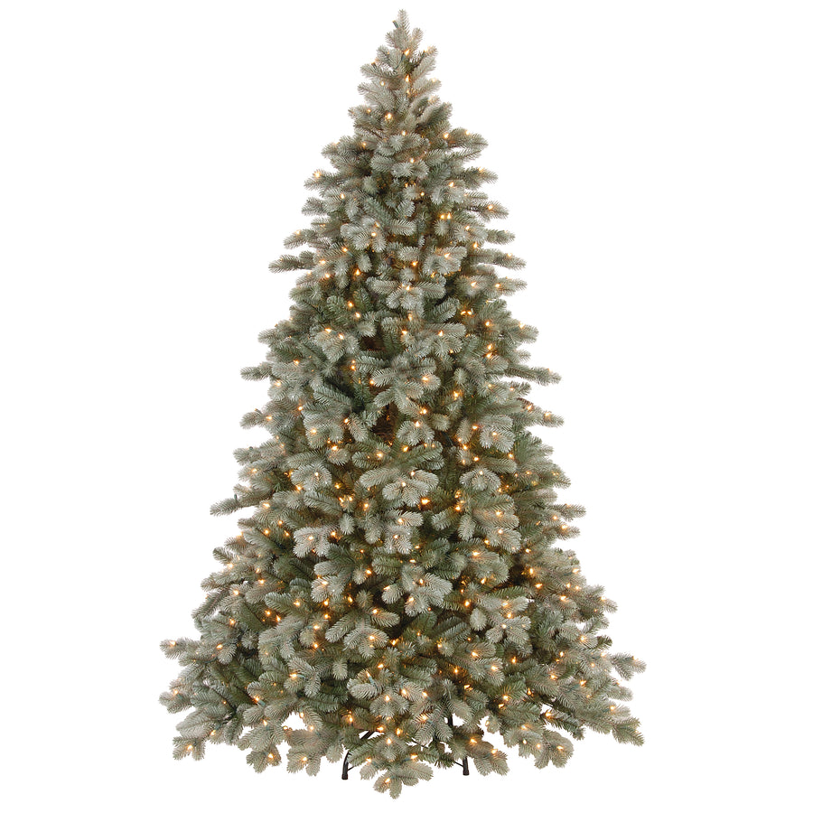 7.5 ft. Pre-Lit Colorado Spruce Frosted Tree with Clear Lights - National Tree Company