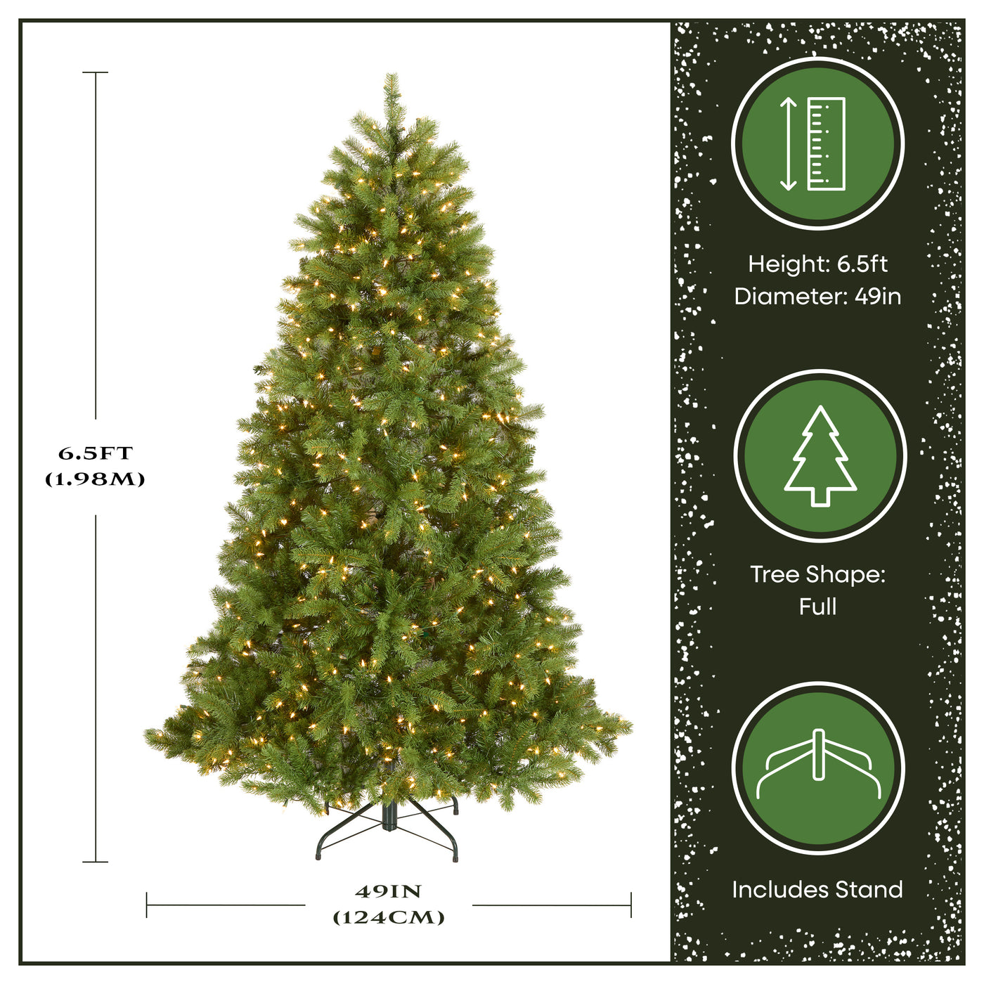 6.5 ft. Pre-Lit Downswept Douglas Fir Tree with Clear Lights - National Tree Company