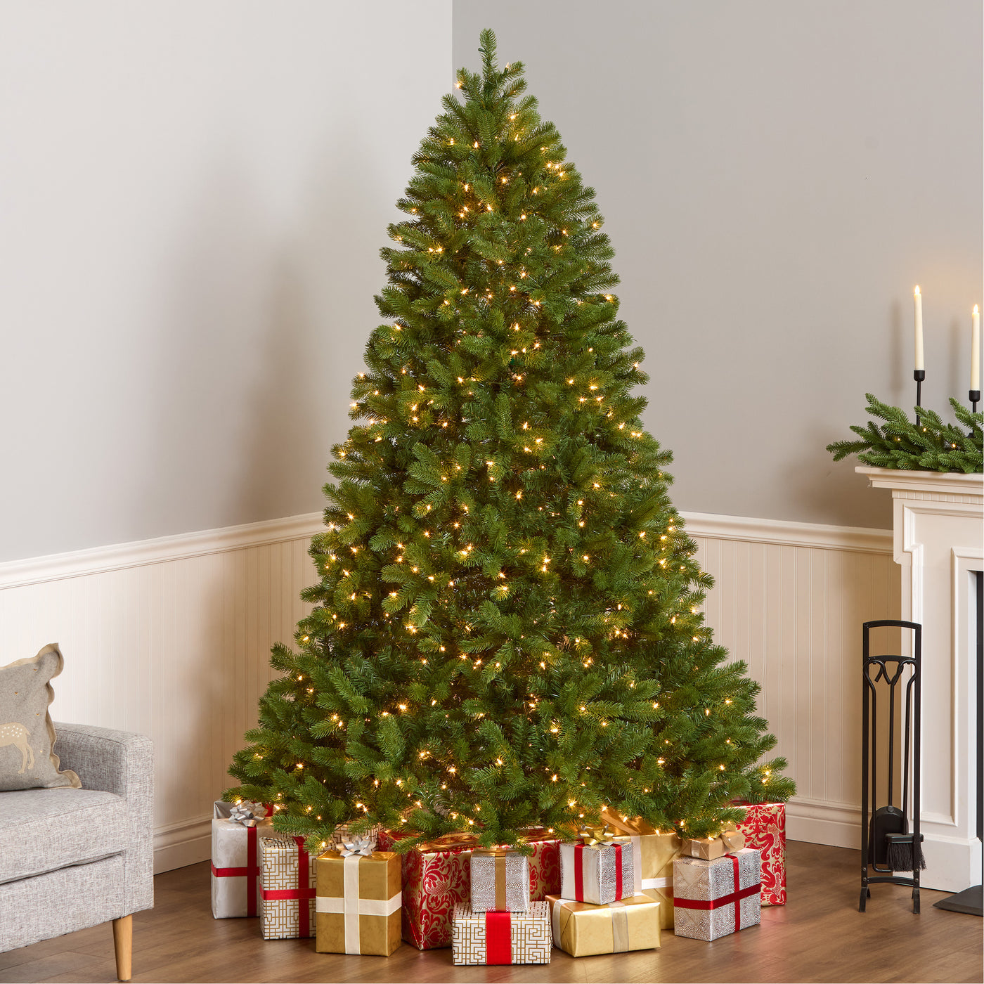7.5 ft. Pre-Lit Downswept Douglas Fir Tree with 750 Clear Lights & 1867 Branch Tips - National Tree Company