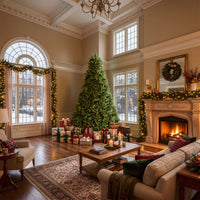 10 ft. Pre-Lit Downswept Douglas Fir Hinged Tree with Dual Color LED Lights, Plug-In - National Tree Company