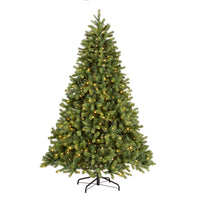 7.5 ft. Pre-Lit Downswept Douglas Fir Hinged Tree with Dual Color LED Lights, Plug-In - National Tree Company