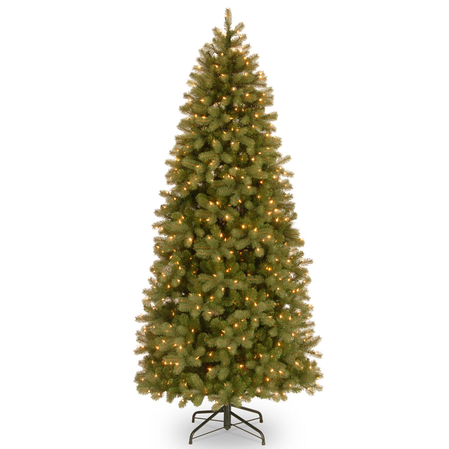 18 in. Pre-Lit Downswept Douglas Slim Fir Tree with Clear Lights - National Tree Company