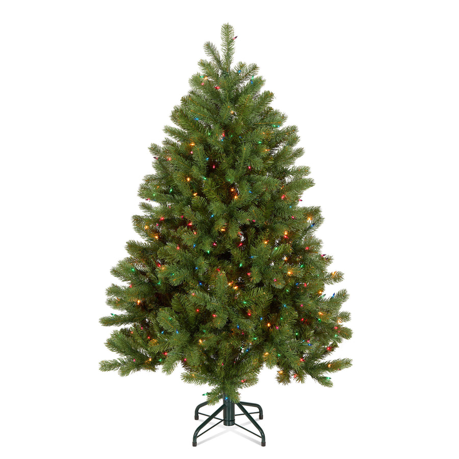 4.5 ft. Pre-Lit Downswept Douglas Fir Hinged Tree with Multicolor Lights, Plug-In - National Tree Company