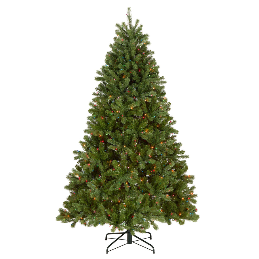 6.5 ft. Pre-Lit Downswept Douglas Fir Hinged Tree with Multicolor Lights, Plug-In - National Tree Company