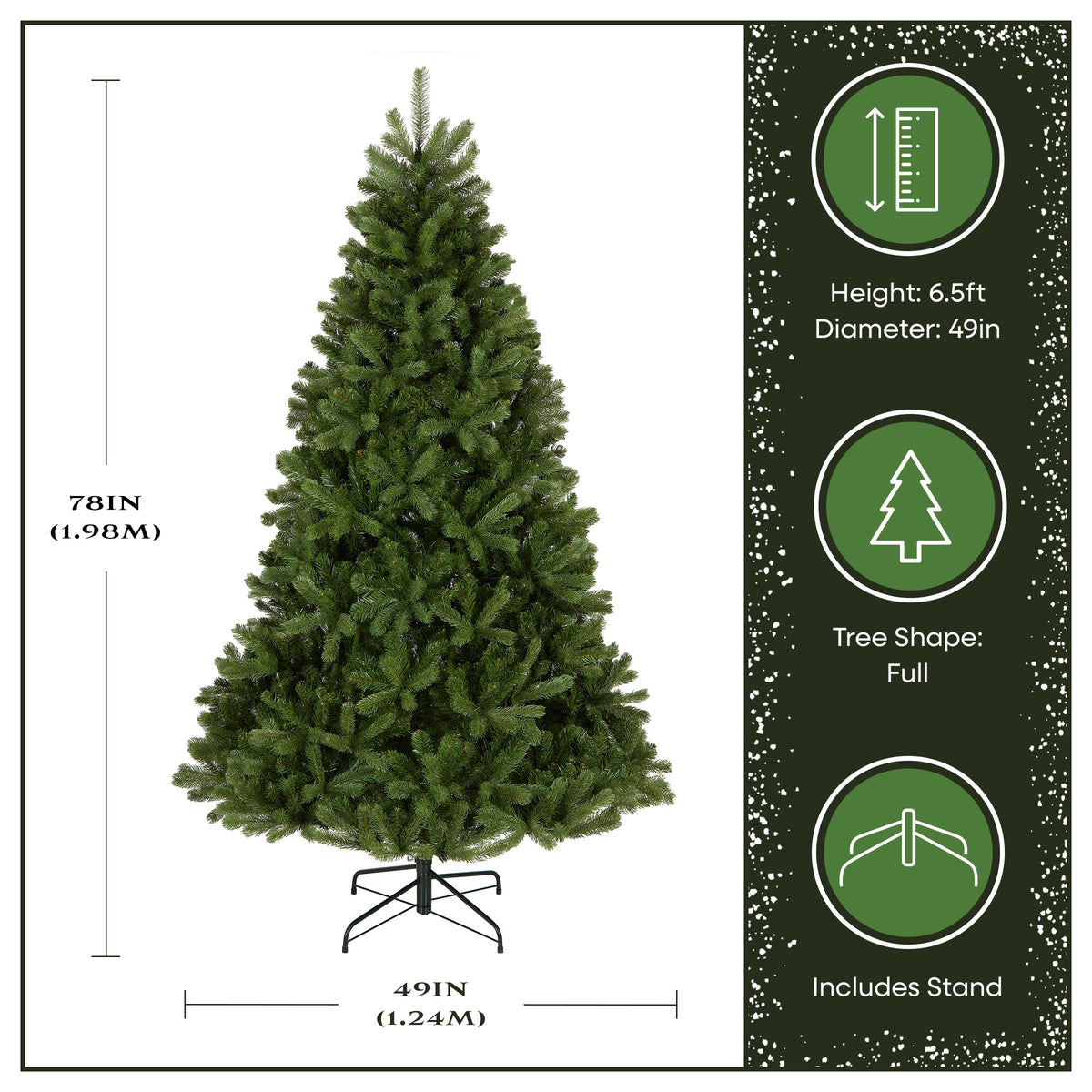 6.5 ft. Downswept Douglas Fir Hinged Tree - National Tree Company