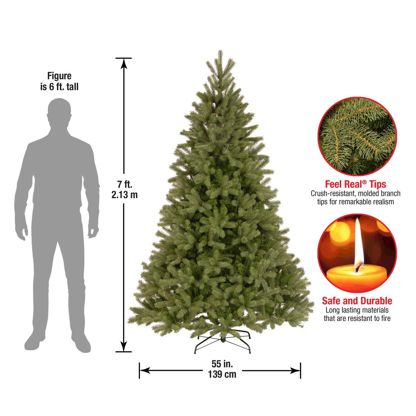 7 ft. Downswept Douglas Fir Tree - National Tree Company