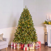 6.5 ft. Pre-Lit Downswept Douglas Fir Hinged Tree with Dual Color LED Lights, Plug-In - National Tree Company