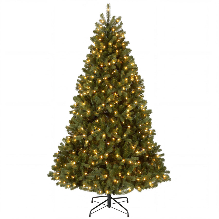 6.5 ft. Pre-Lit Downswept Douglas Fir Hinged Tree with Dual Color LED Lights, Plug-In - National Tree Company