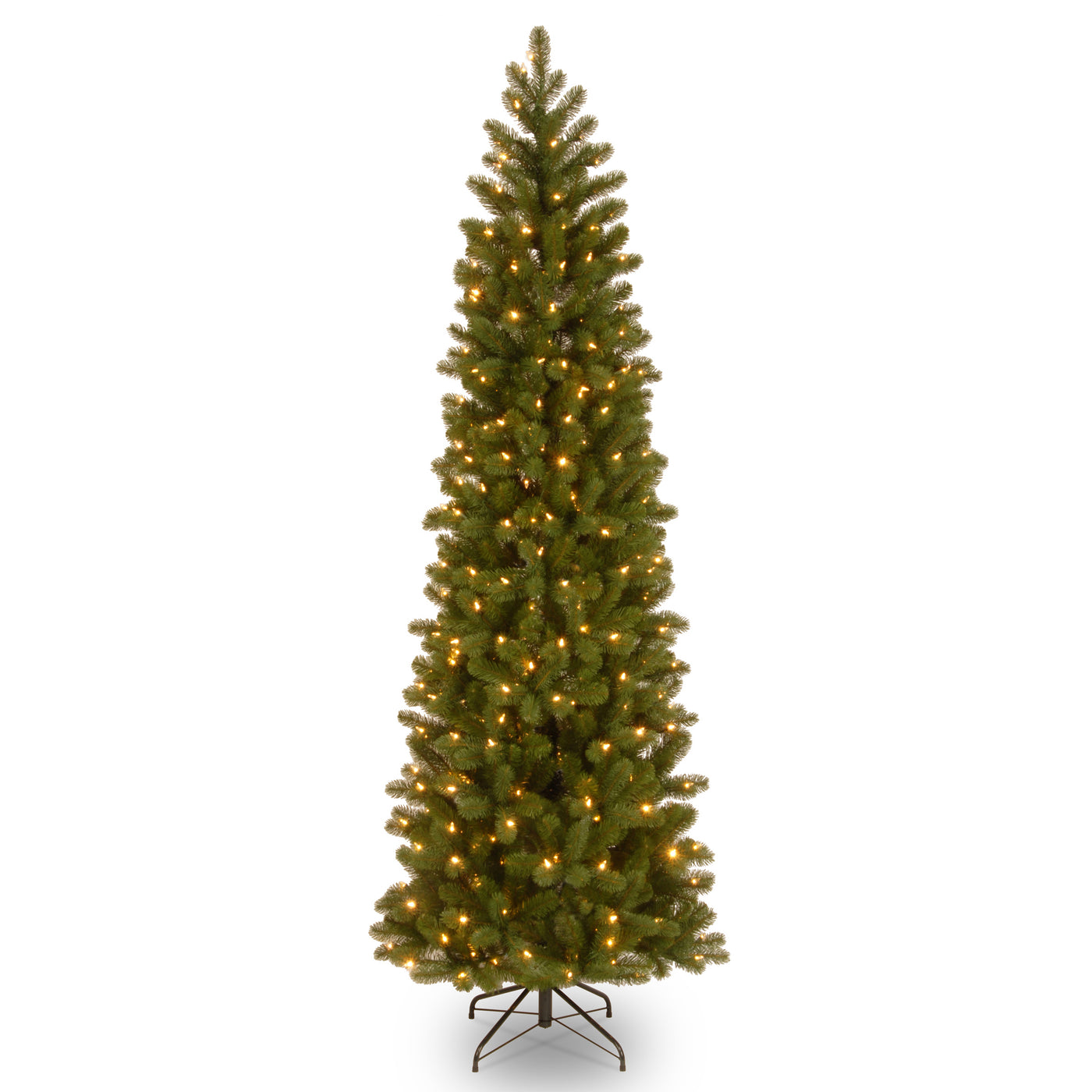 6.5 ft. Pre-Lit Downswept Douglas Fir Pencil Slim Tree with Clear Lights - National Tree Company